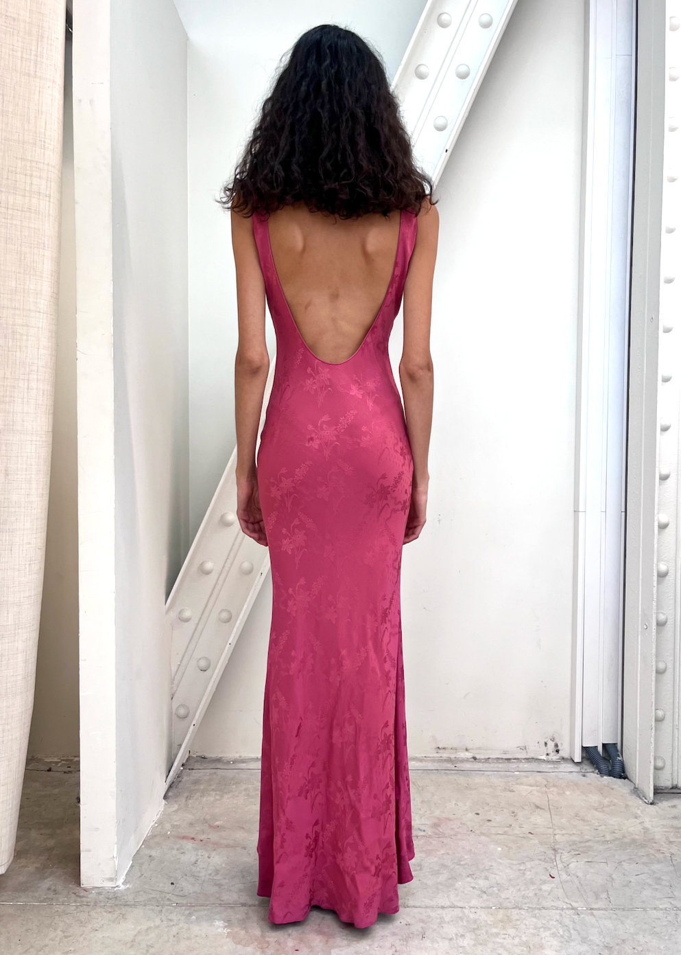 JOHN GALLIANO PINK SILK DRESS - S/S 1998
