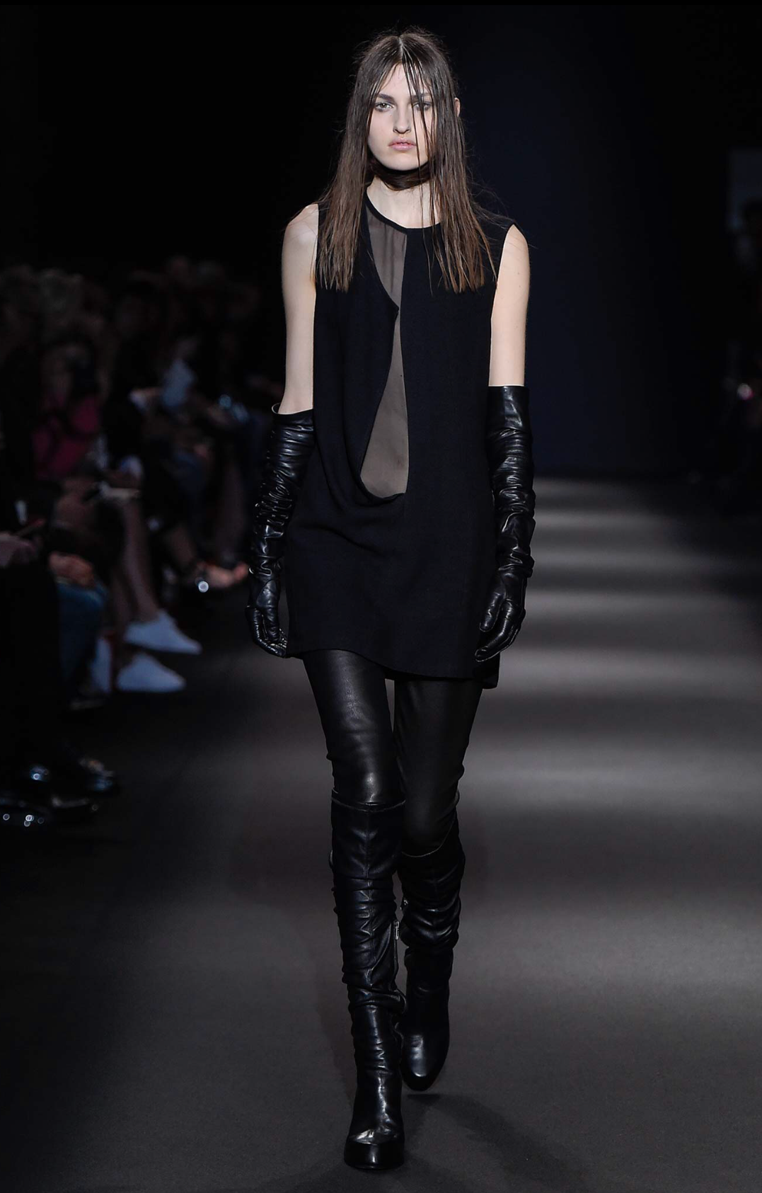 ANN DEMEULEMEESTER BLACK WOOL DRESS - F/W 2015