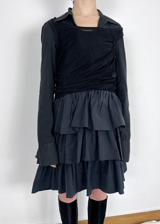 BALENCIAGA MULTI RUFFLE DRESS - 2009