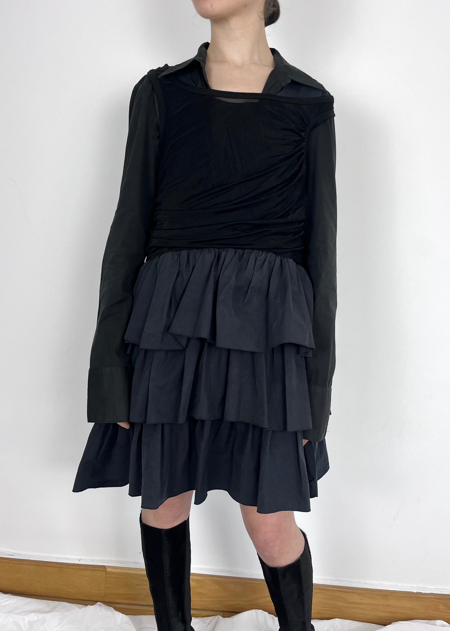 BALENCIAGA MULTI RUFFLE DRESS - 2009