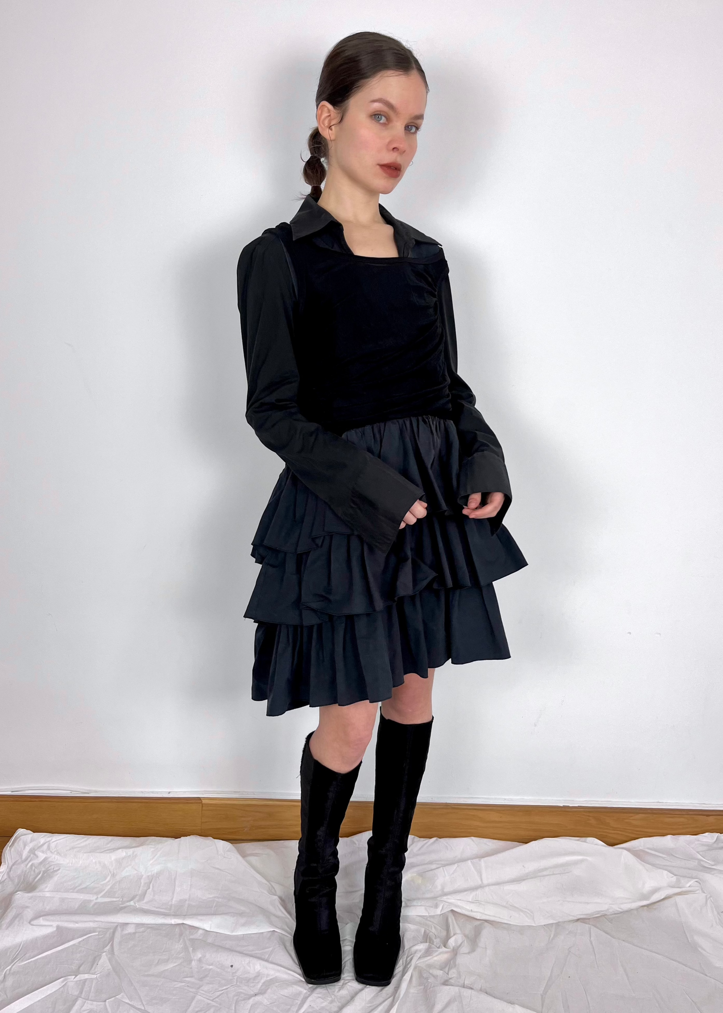 BALENCIAGA MULTI RUFFLE DRESS - 2009