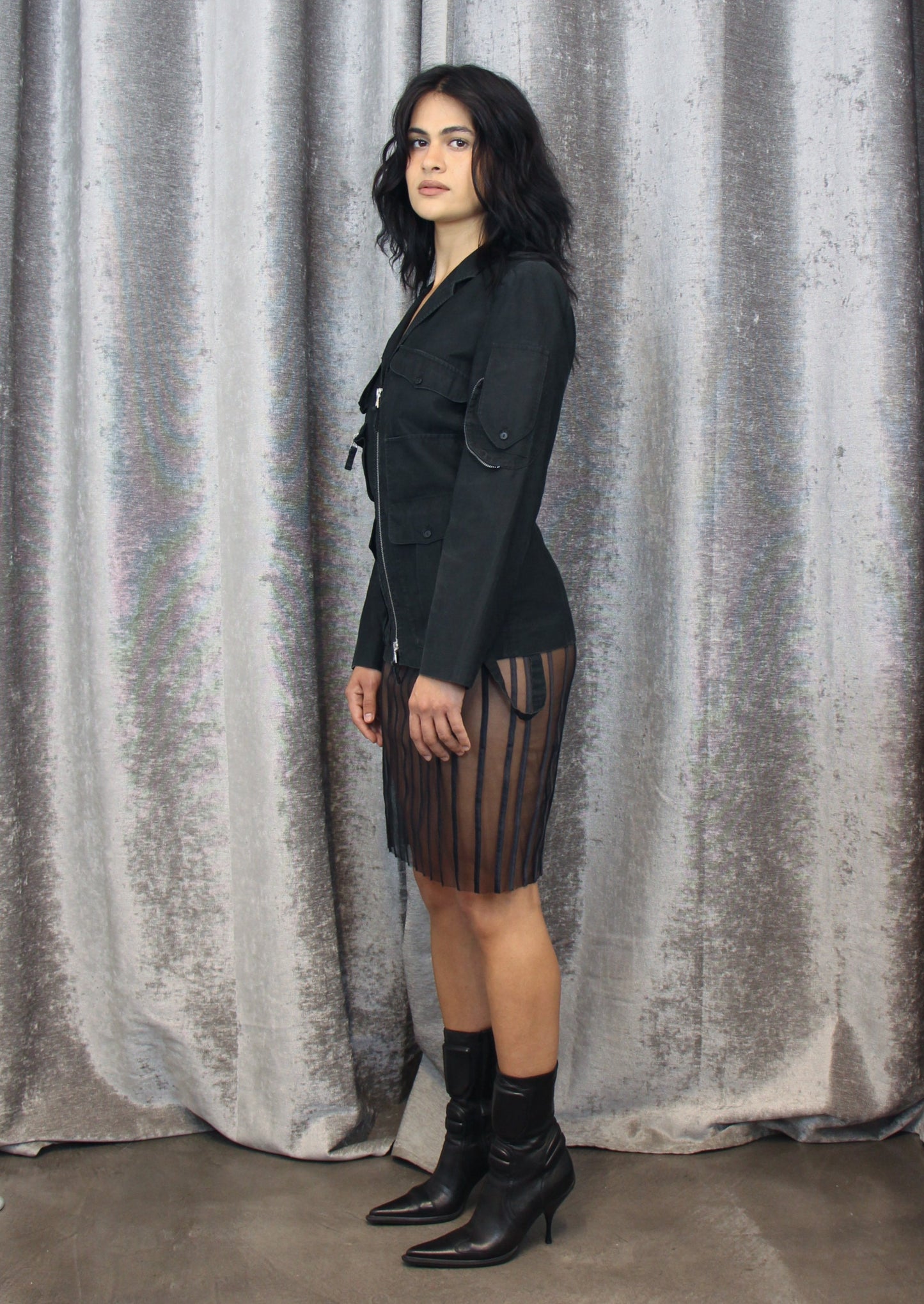 LA PERLA SHEER BLACK SKIRT