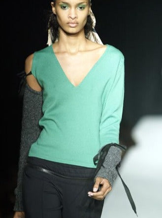 DIRK BIKKEMBERGS KNIT WITH DETACHABLE SLEEVE - F/W 2003