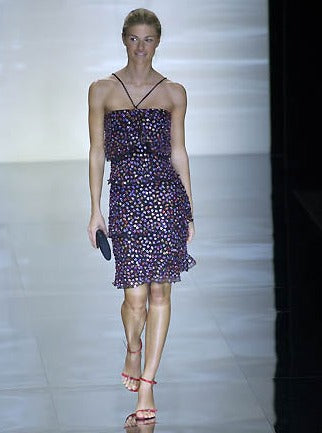 ARMANI RUFFLE MINI DRESS - F/W 2001