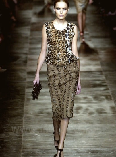 YVES SAINT LAURENT BY TOM FORD TWO PIECE SKIRT - S/S 2002