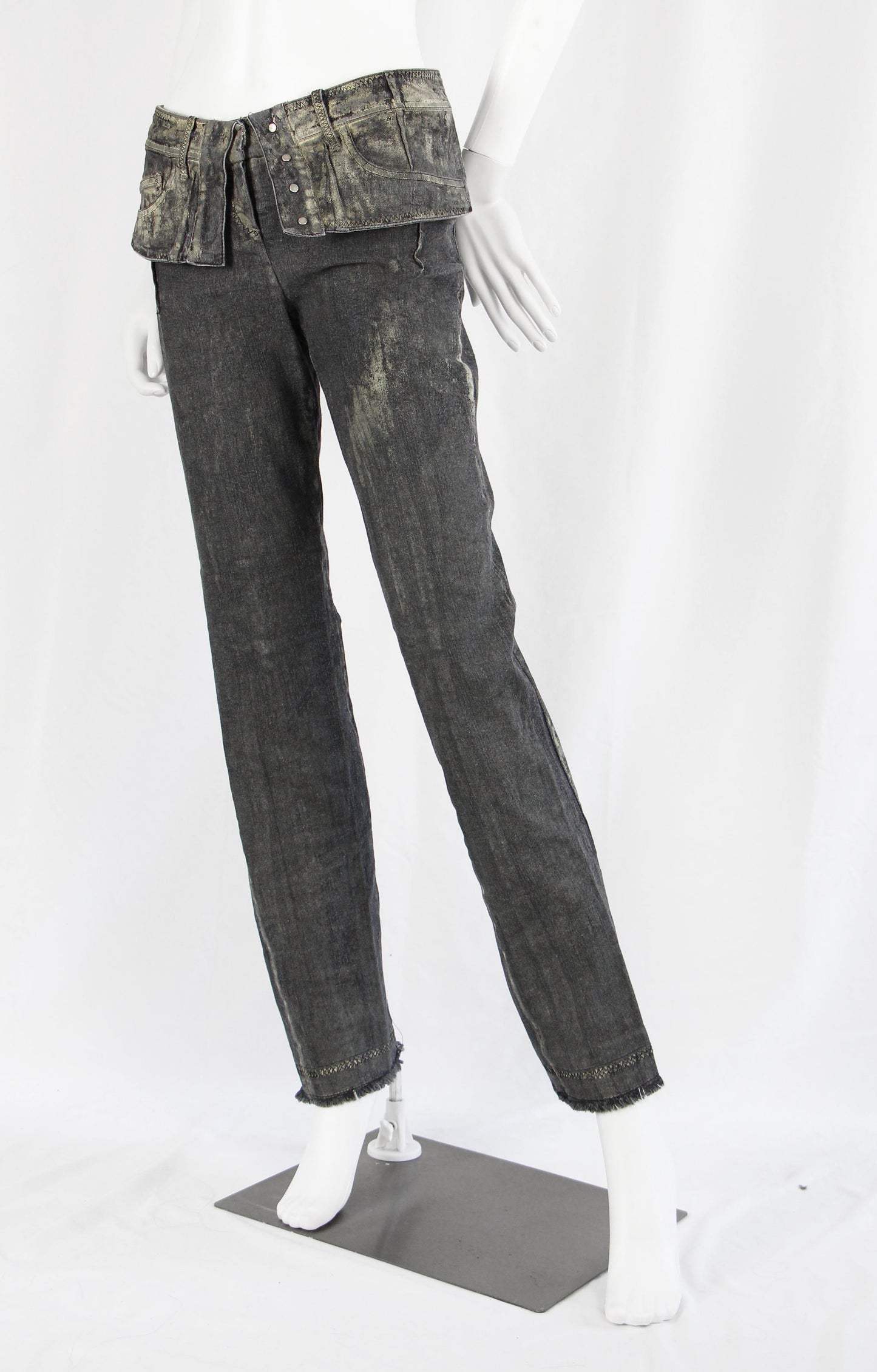 DIOR BY JOHN GALLIANO DENIM PANTS WITH GOLD WAX - F/W 2006