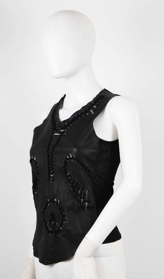JEAN PAUL GAULTIER LEATHER TOP - S/S 2001