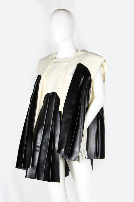 COMME DES GARÇONS VEGAN LEATHER PANEL TOP - S/S 2014