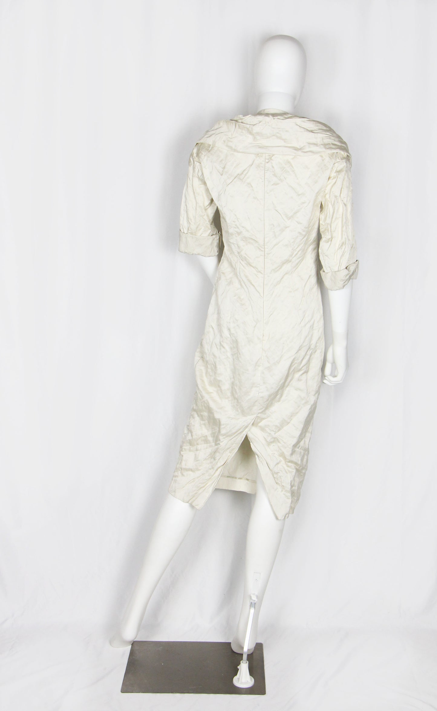PRADA OFF-WHITE CRINKLED DRESS - S/S 2009