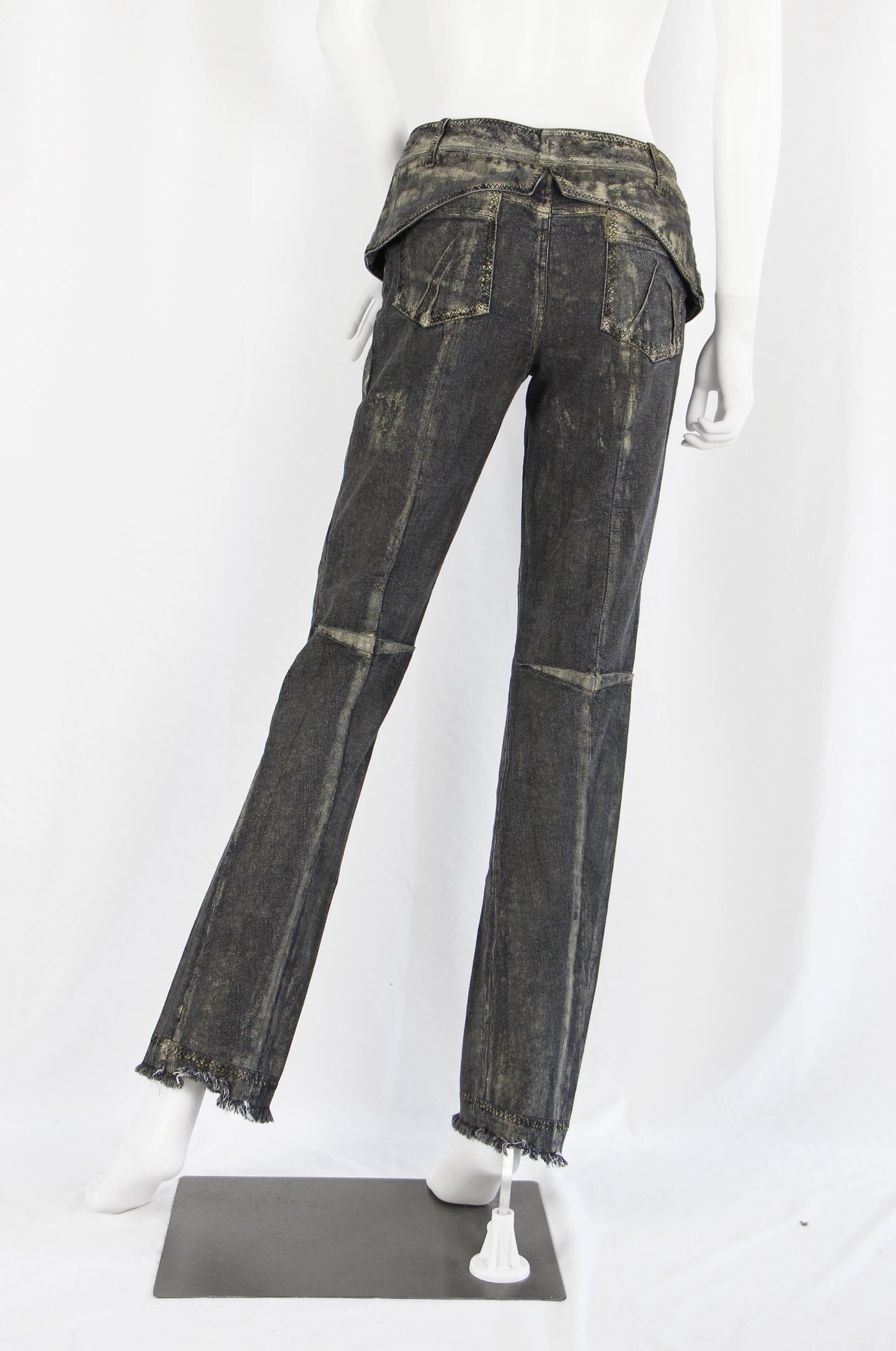 DIOR BY JOHN GALLIANO DENIM PANTS WITH GOLD WAX - F/W 2006