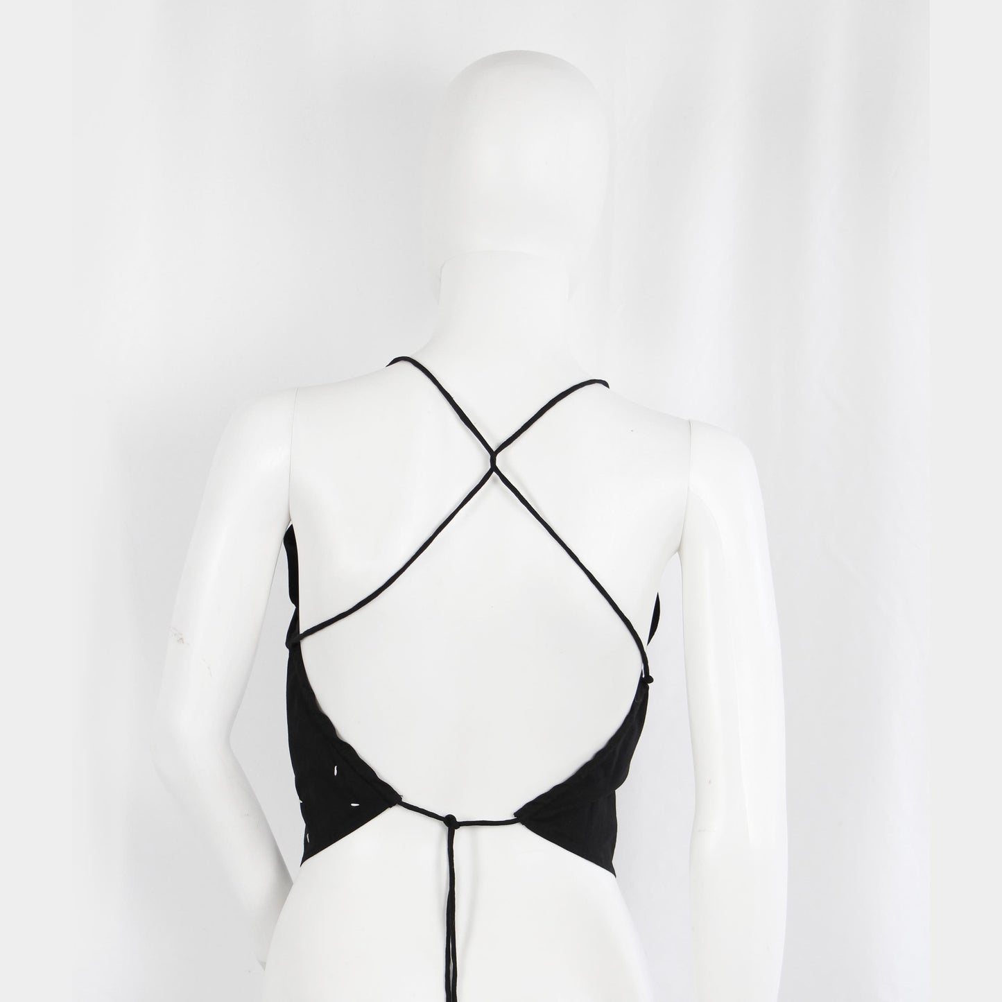 MAISON MARTIN MARGIELA BLACK OPEN BACK TOP - S/S 2008