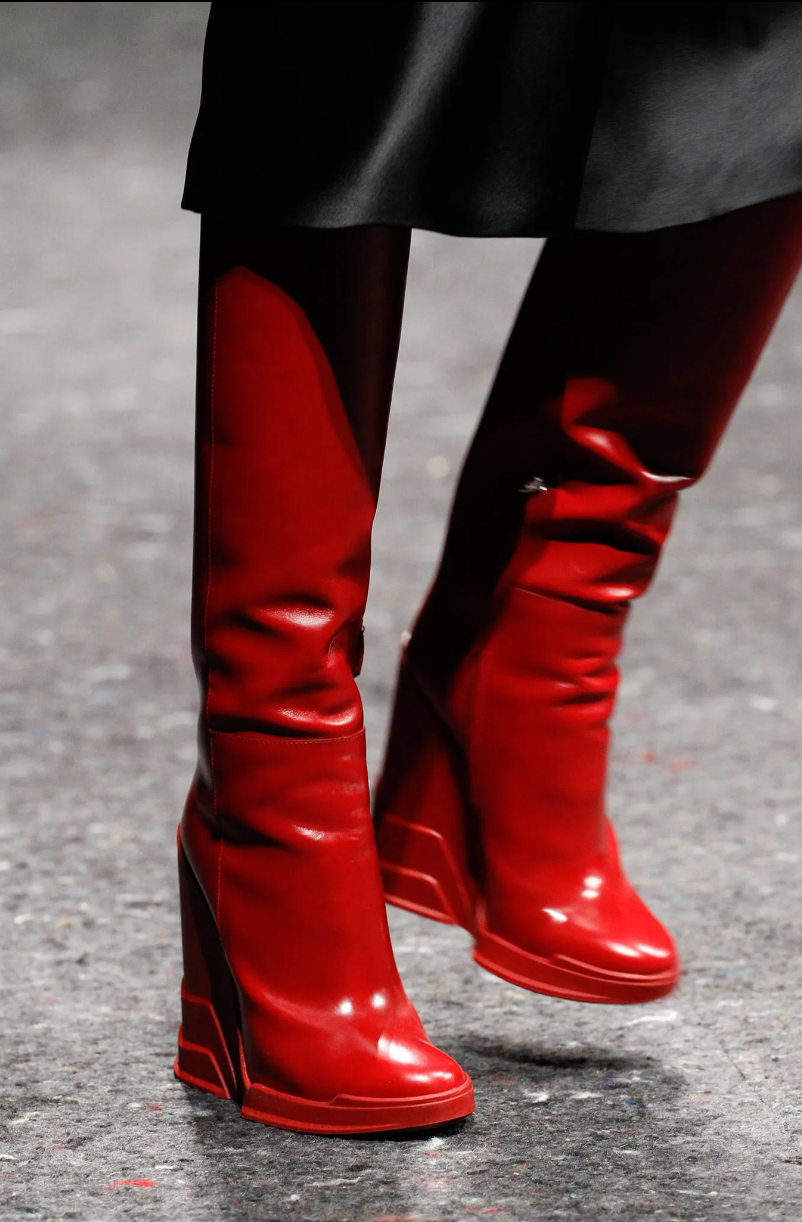 PRADA BLACK WEDGE BOOTS - F/W 2014