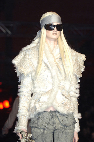 DIOR BY JOHN GALLIANO DENIM PANTS WITH GOLD WAX - F/W 2006