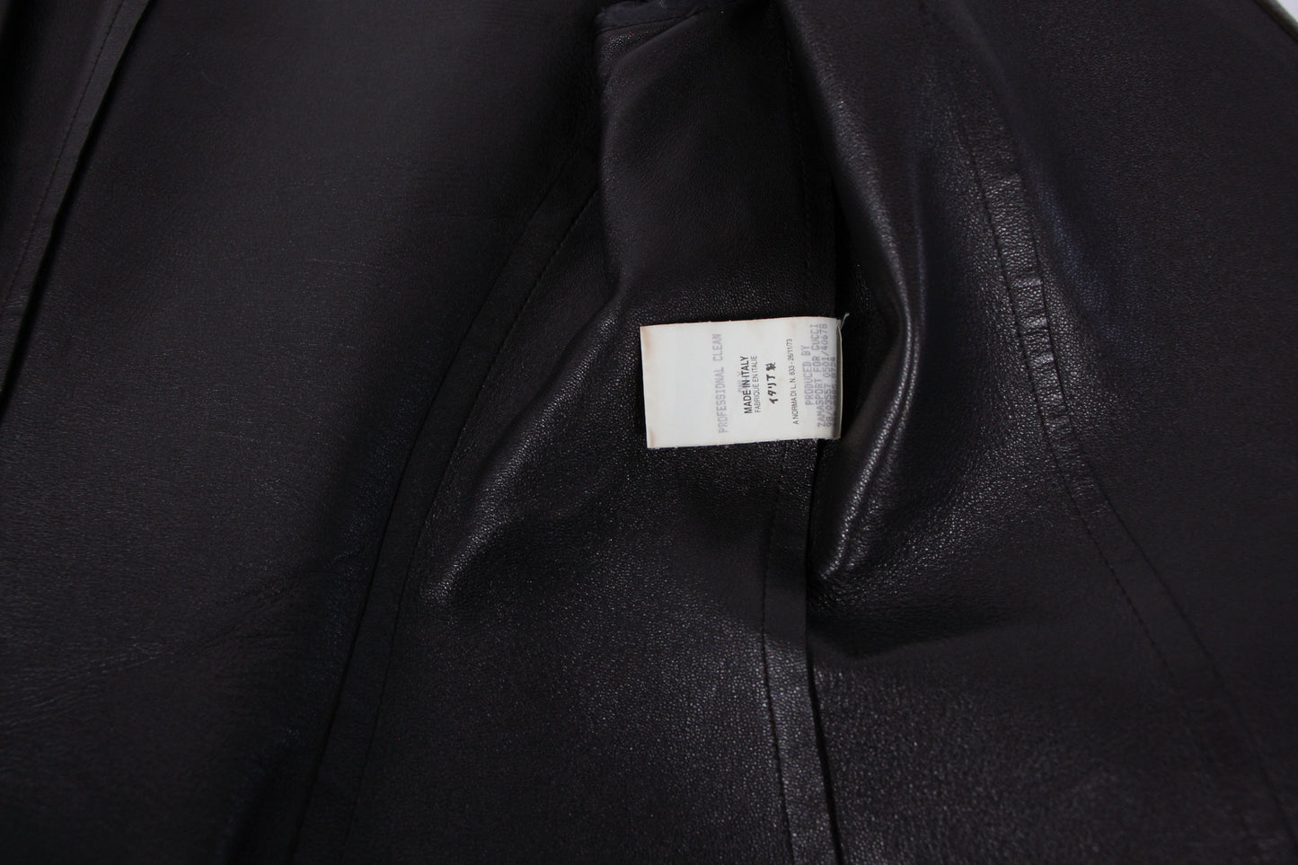 ON HOLD - DO NOT BUY - GUCCI BY TOM FORD BROWN LEATHER BLAZER - S/S 1998
