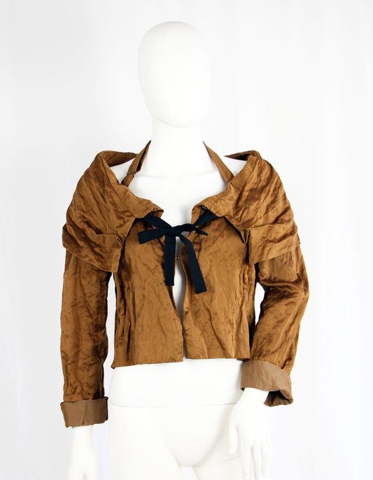 PRADA BRONZE CRINKLED JACKET - S/S 2009