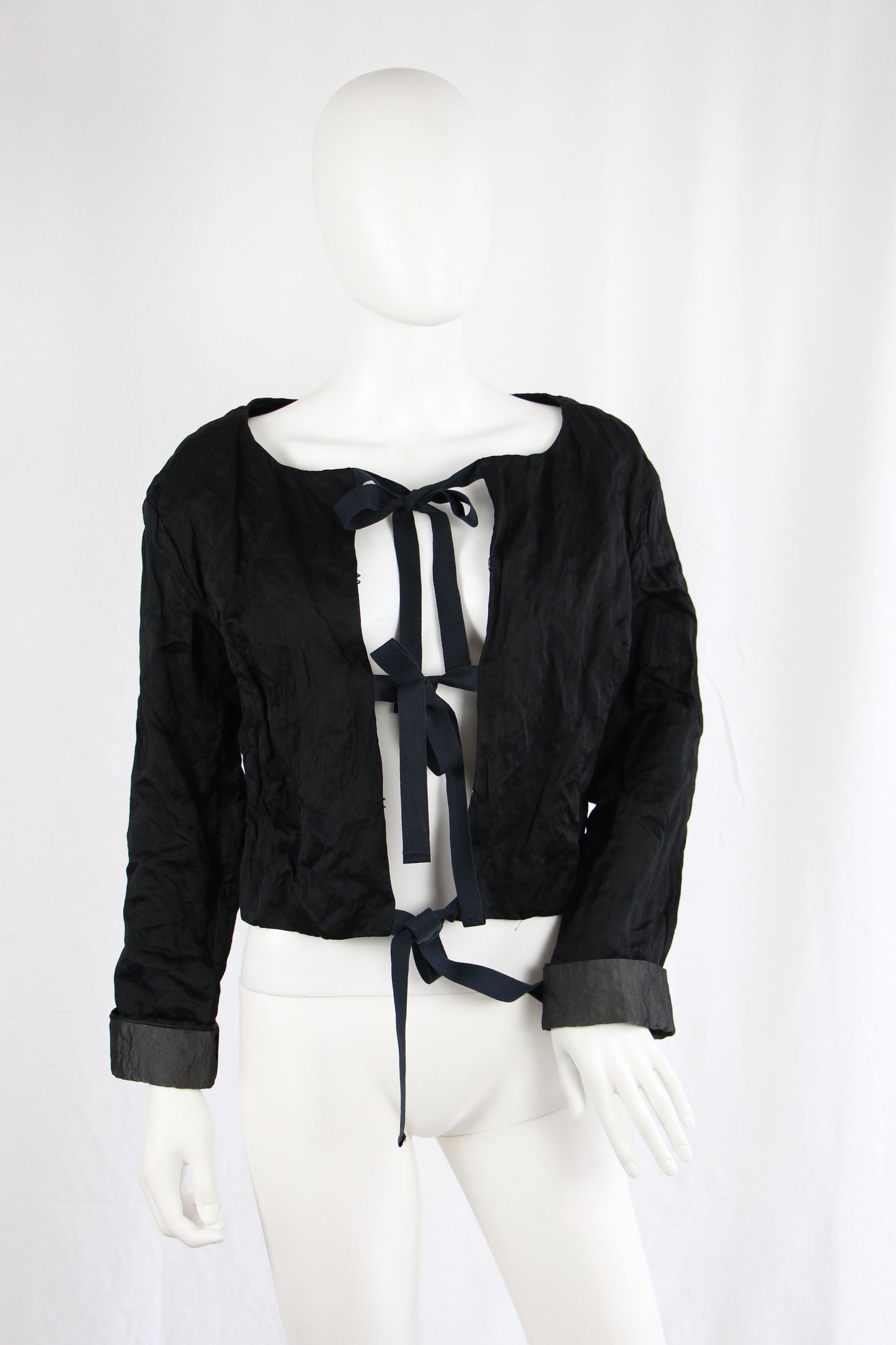 PRADA BLACK CRINKLED JACKET - S/S 2009