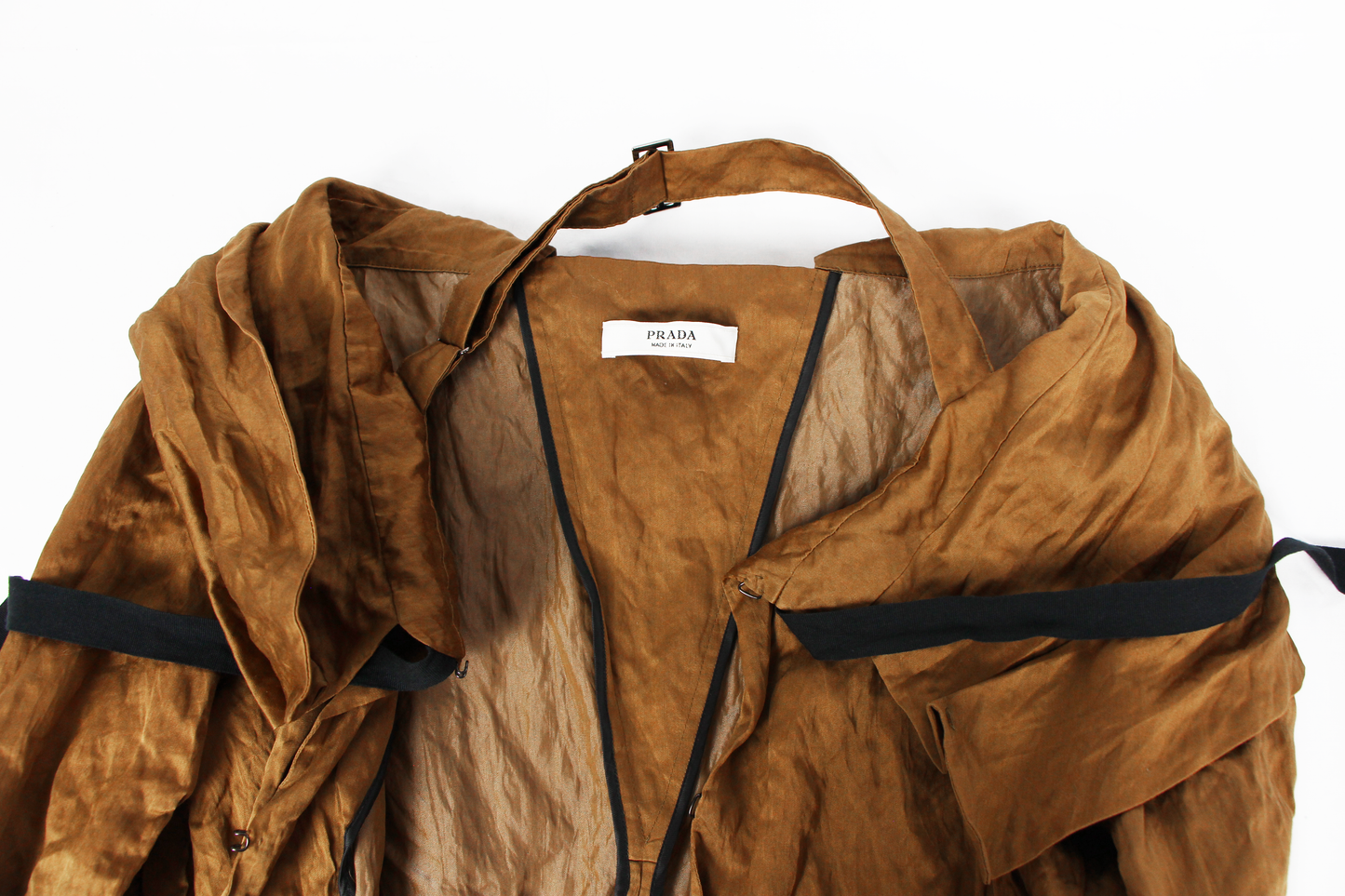 PRADA BRONZE CRINKLED JACKET - S/S 2009