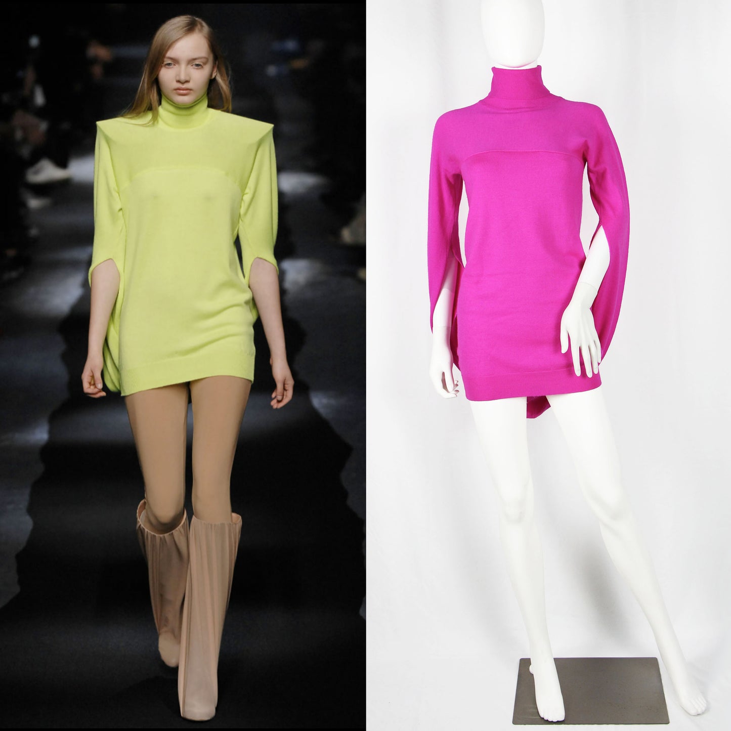 MAISON MARTIN MARGIELA PINK CIRCULAR SLEEVE KNIT - F/W 2007