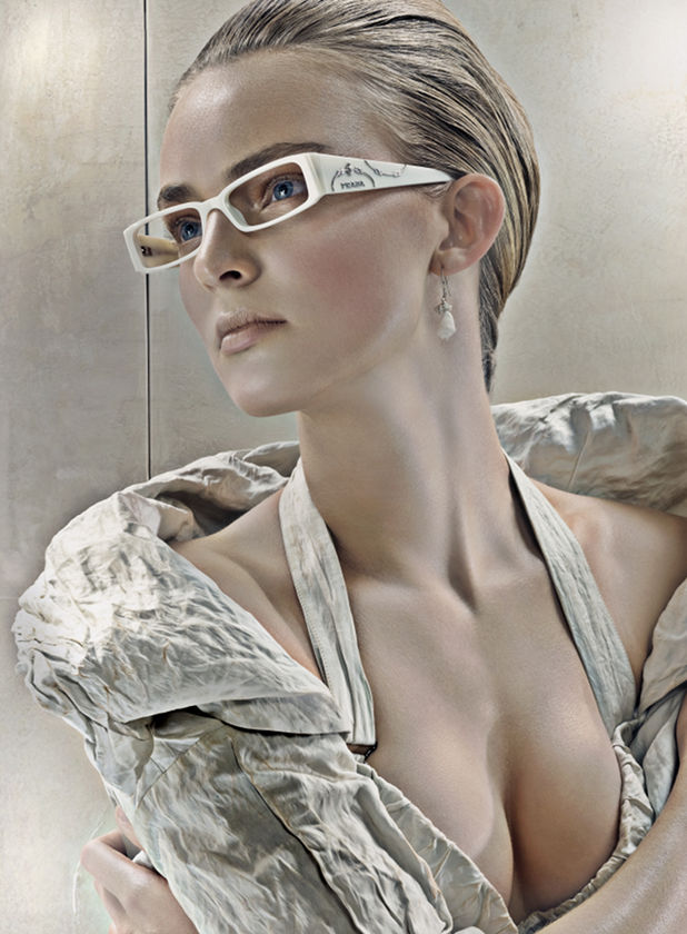 PRADA OFF-WHITE CRINKLED DRESS - S/S 2009