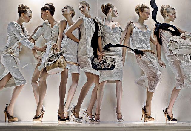 PRADA OFF-WHITE CRINKLED DRESS - S/S 2009