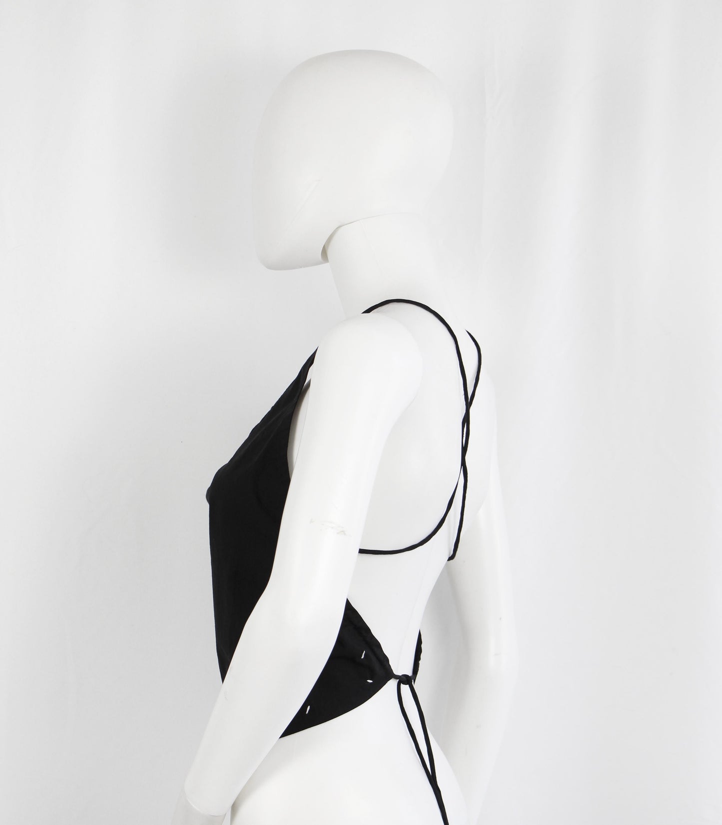 MAISON MARTIN MARGIELA BLACK OPEN BACK TOP - S/S 2008
