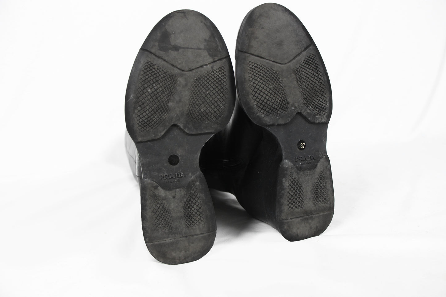 PRADA BLACK WEDGE BOOTS - F/W 2014