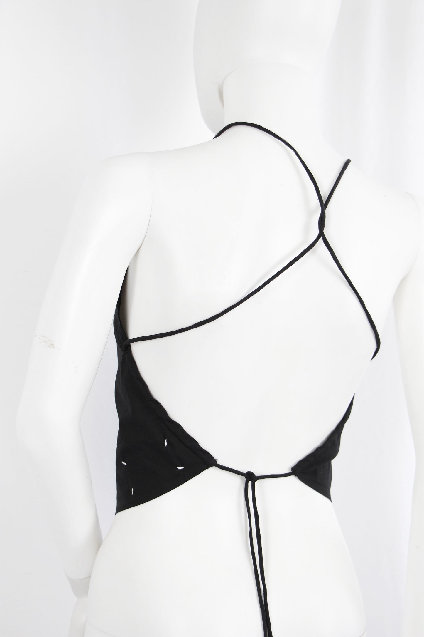 MAISON MARTIN MARGIELA BLACK OPEN BACK TOP - S/S 2008