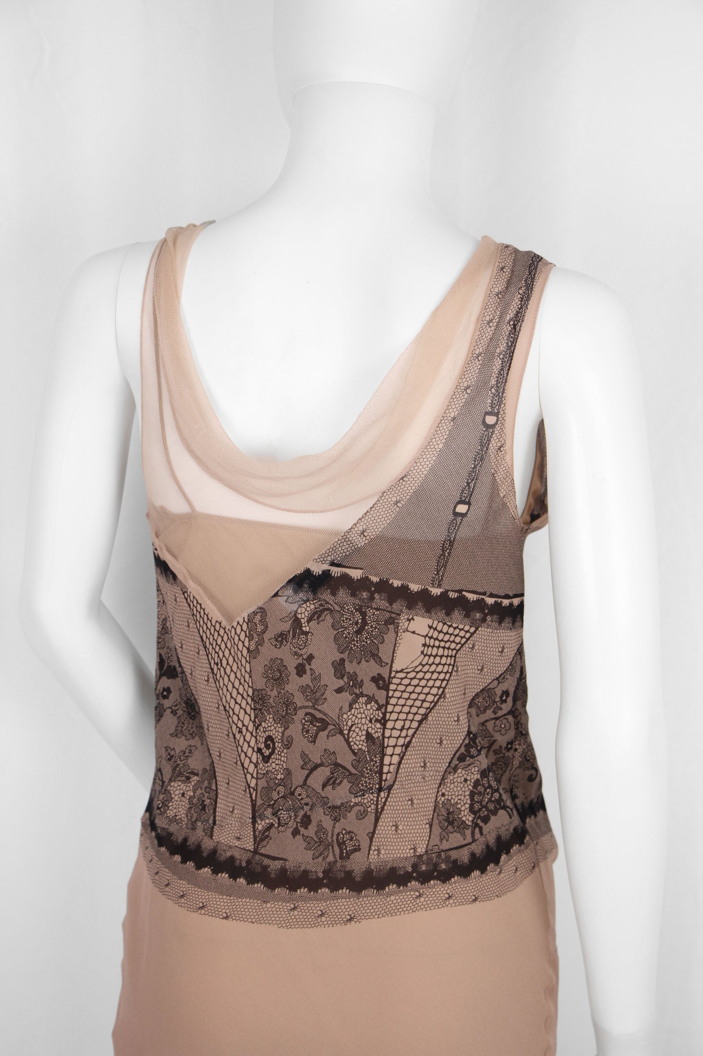 DIOR BY JOHN GALLIANO PRINTED LACE DRESS - S/S 2006