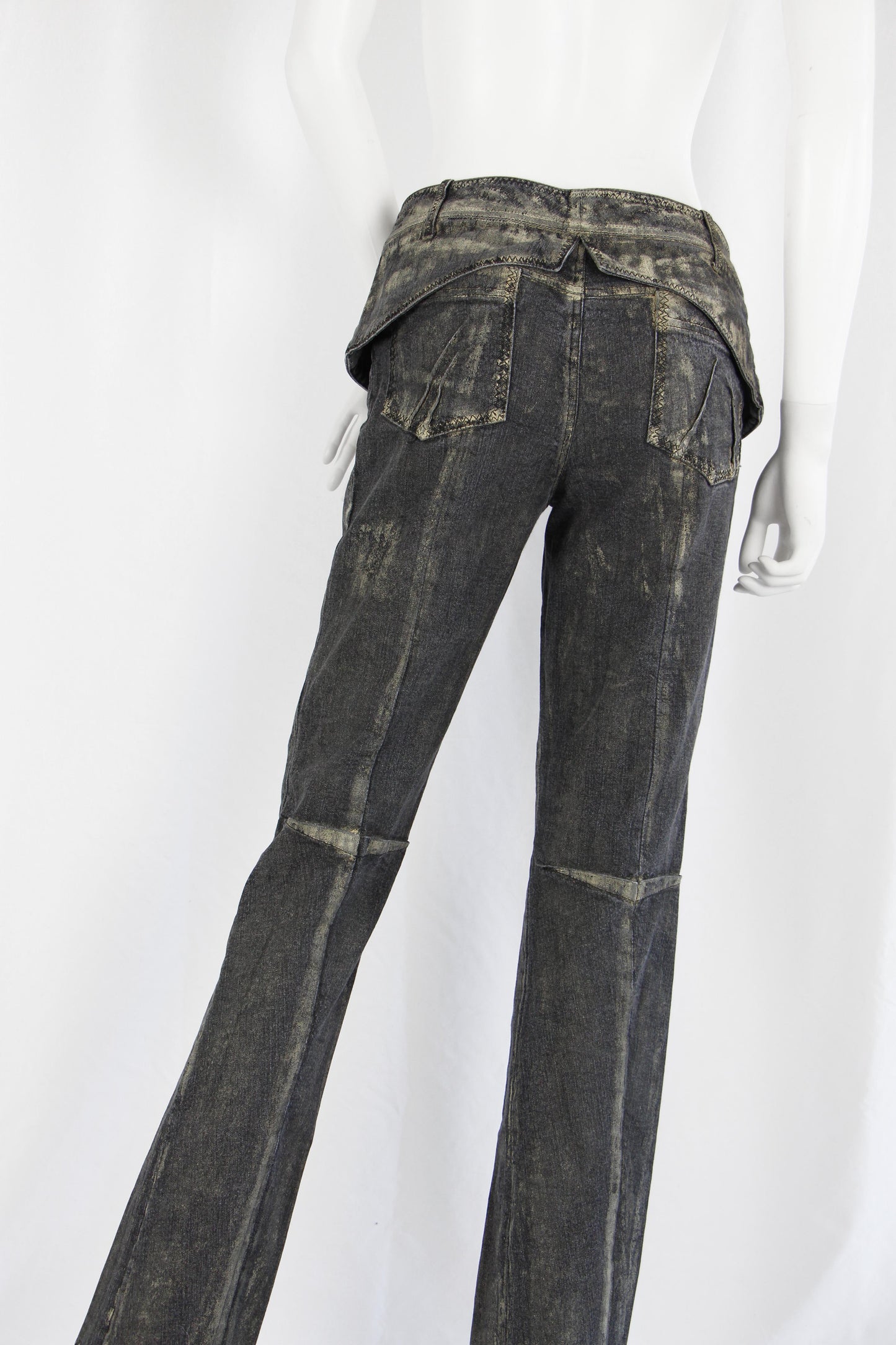 DIOR BY JOHN GALLIANO DENIM PANTS WITH GOLD WAX - F/W 2006