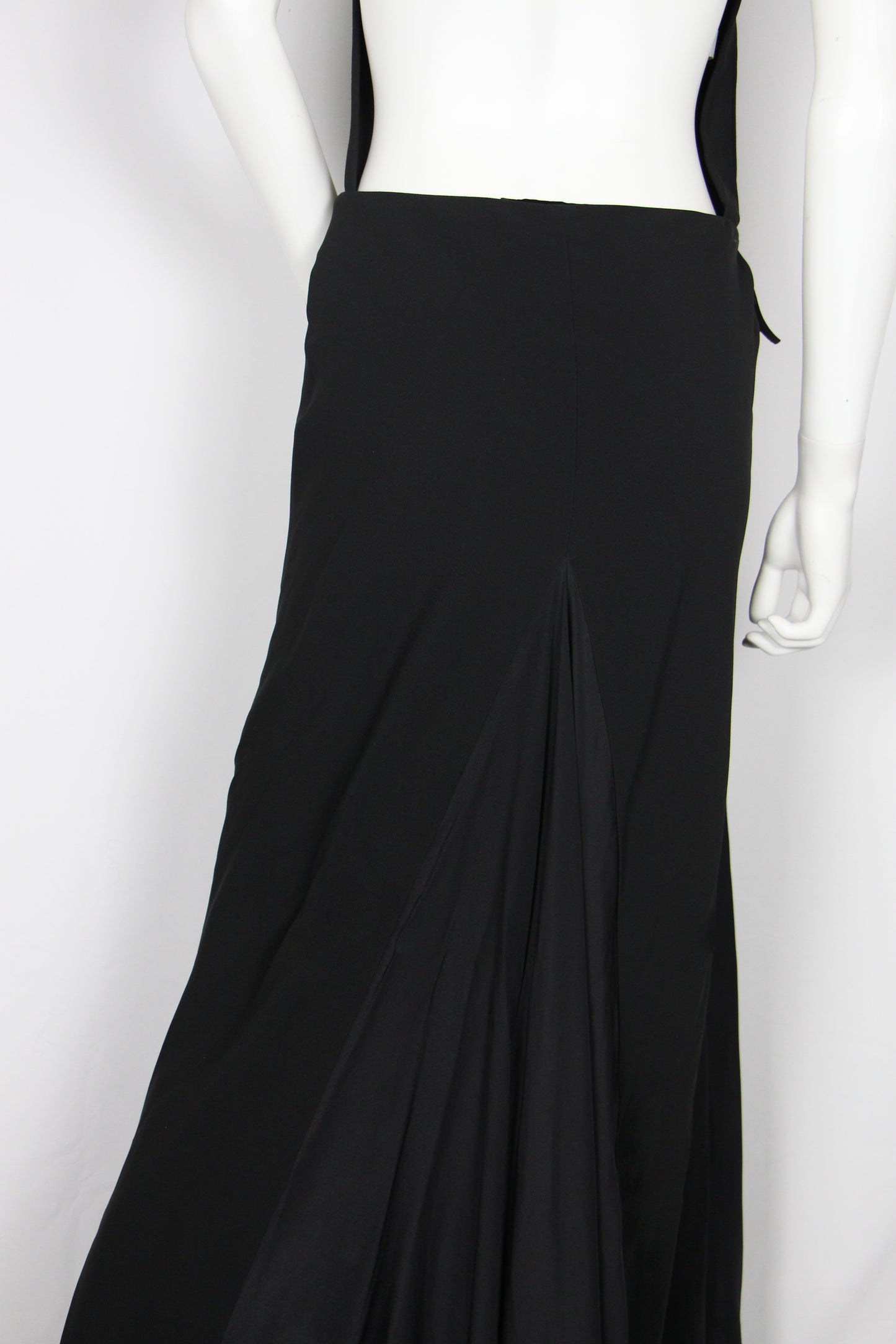 HAIDER ACKERMANN BLACK HALTER WRAP DRESS
