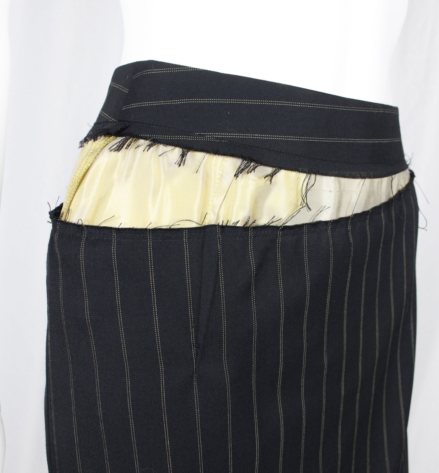MAISON MARTIN MARGIELA PINSTRIPE SUIT WITH VISIBLE LINING - F/W 2003