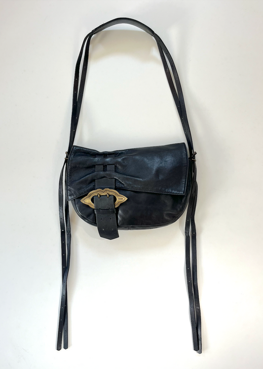 FENDI LEATHER BAG WITH HANGING STRAPS - S/S 2002