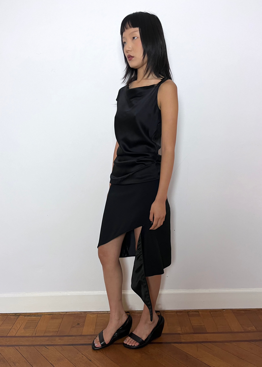 ALEXANDER MCQUEEN DIAGONAL SKIRT - F/W 2001