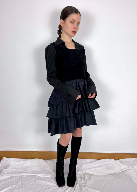 BALENCIAGA MULTI RUFFLE DRESS - 2009