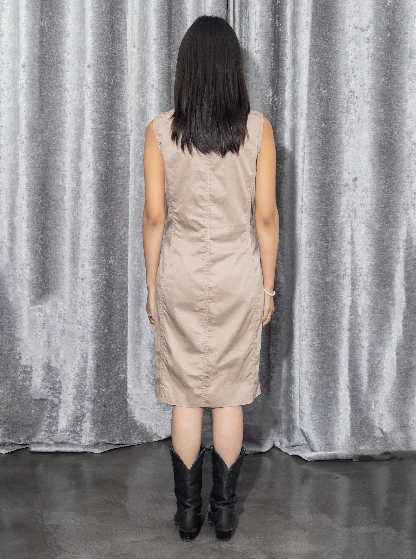 YVES SAINT LAURENT BY TOM FORD NUDE CORSET DRESS - EARLY 2000s