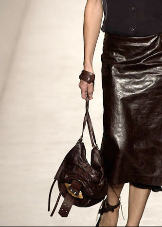 FENDI LEATHER BAG WITH HANGING STRAPS - S/S 2002