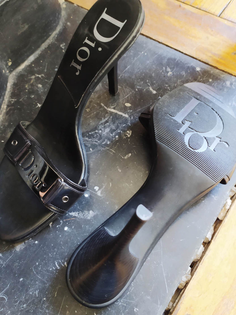 Dior mules Galliano chaussures talons vintage