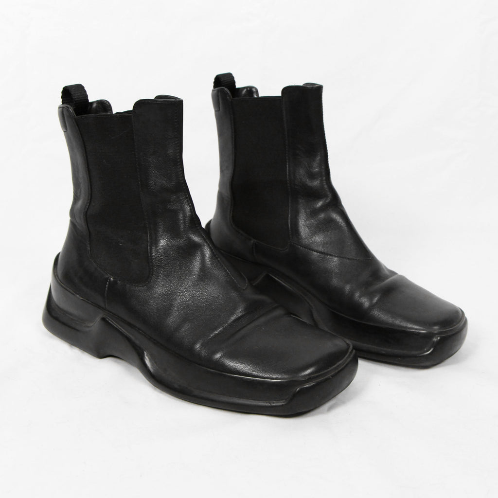 Prada black ankle boots 1999