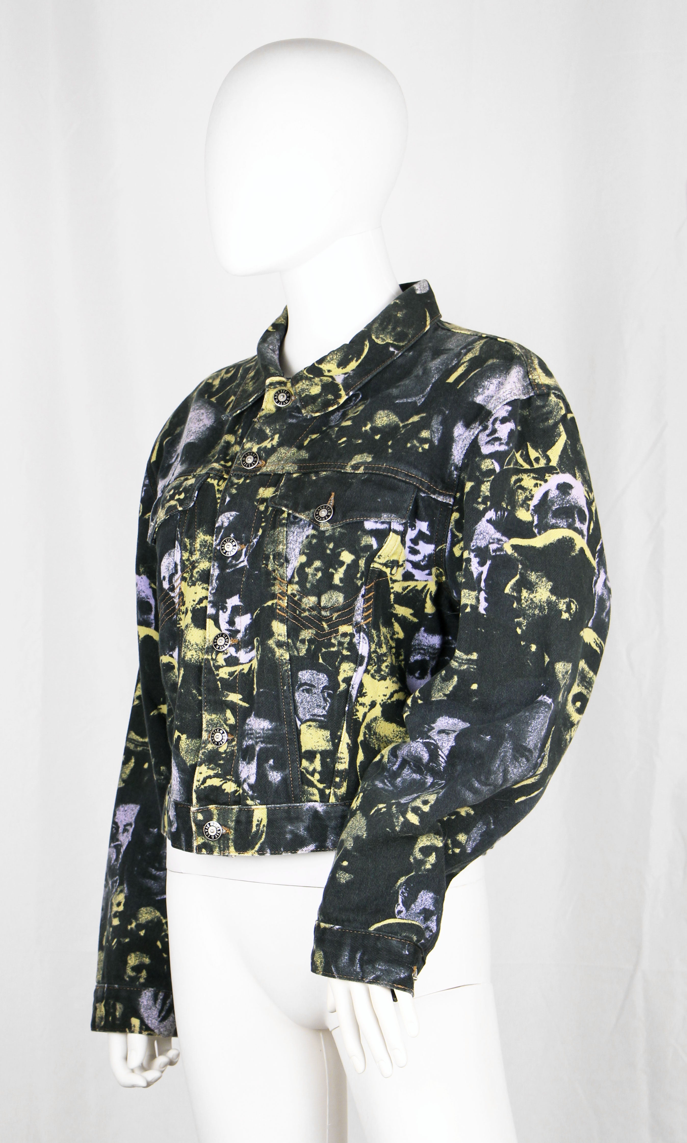 Jean Paul Gaultier Vintage Face Jacquard Denim Jacket - House Of Liza -  Farfetch.com