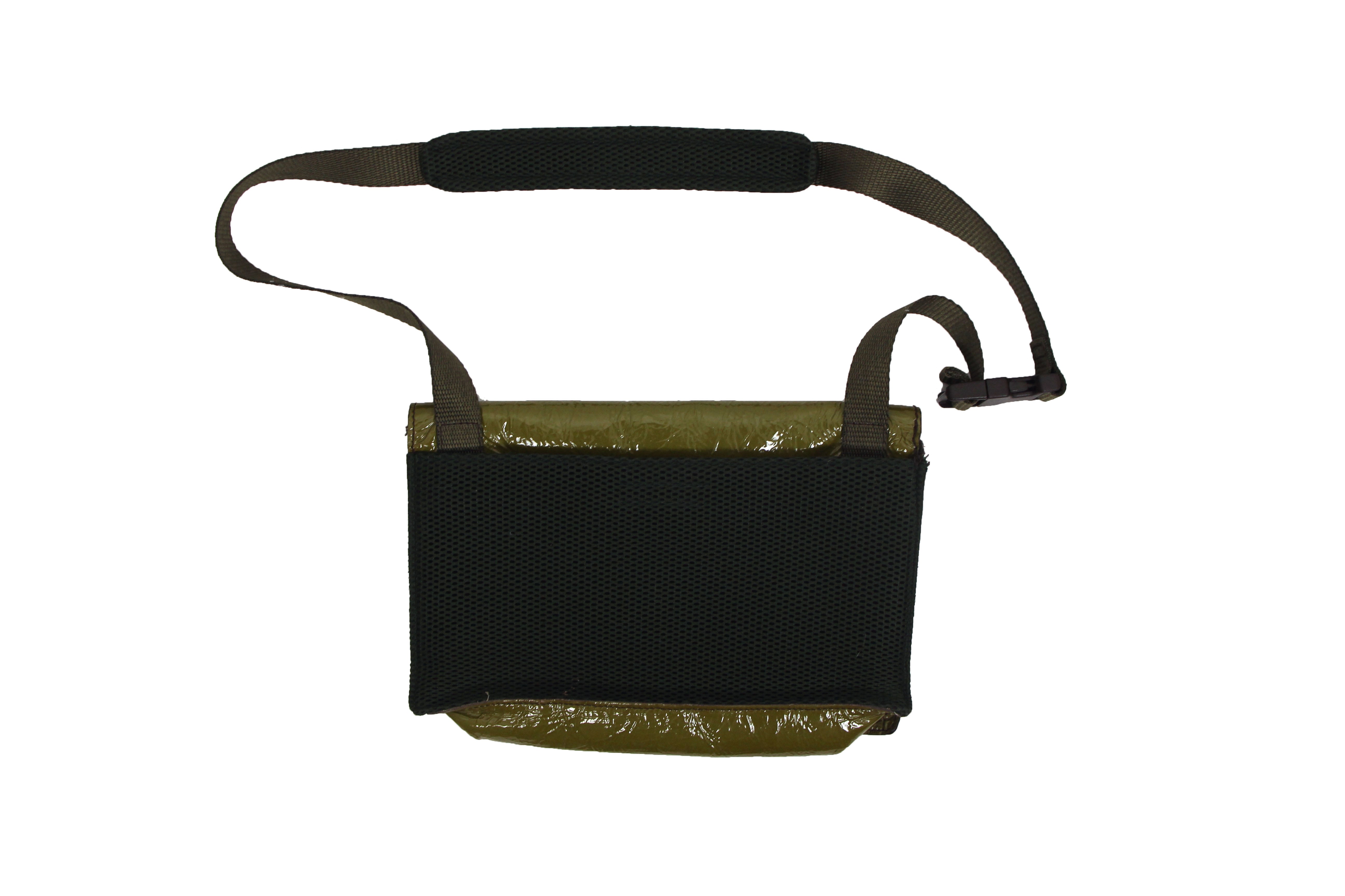 Miu Miu 1999 Olive Green Leather y2k Tactical Messenger Body Bag at 1stDibs