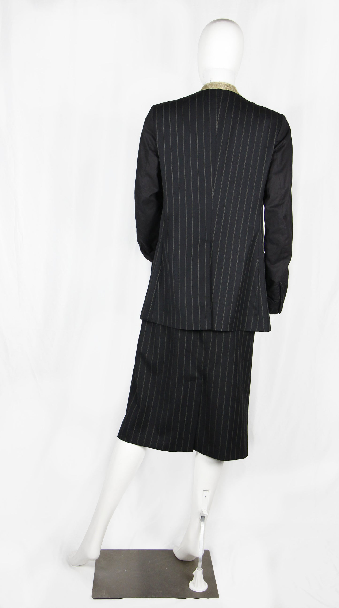 MAISON MARTIN MARGIELA PINSTRIPE SUIT WITH VISIBLE LINING - F/W 2003