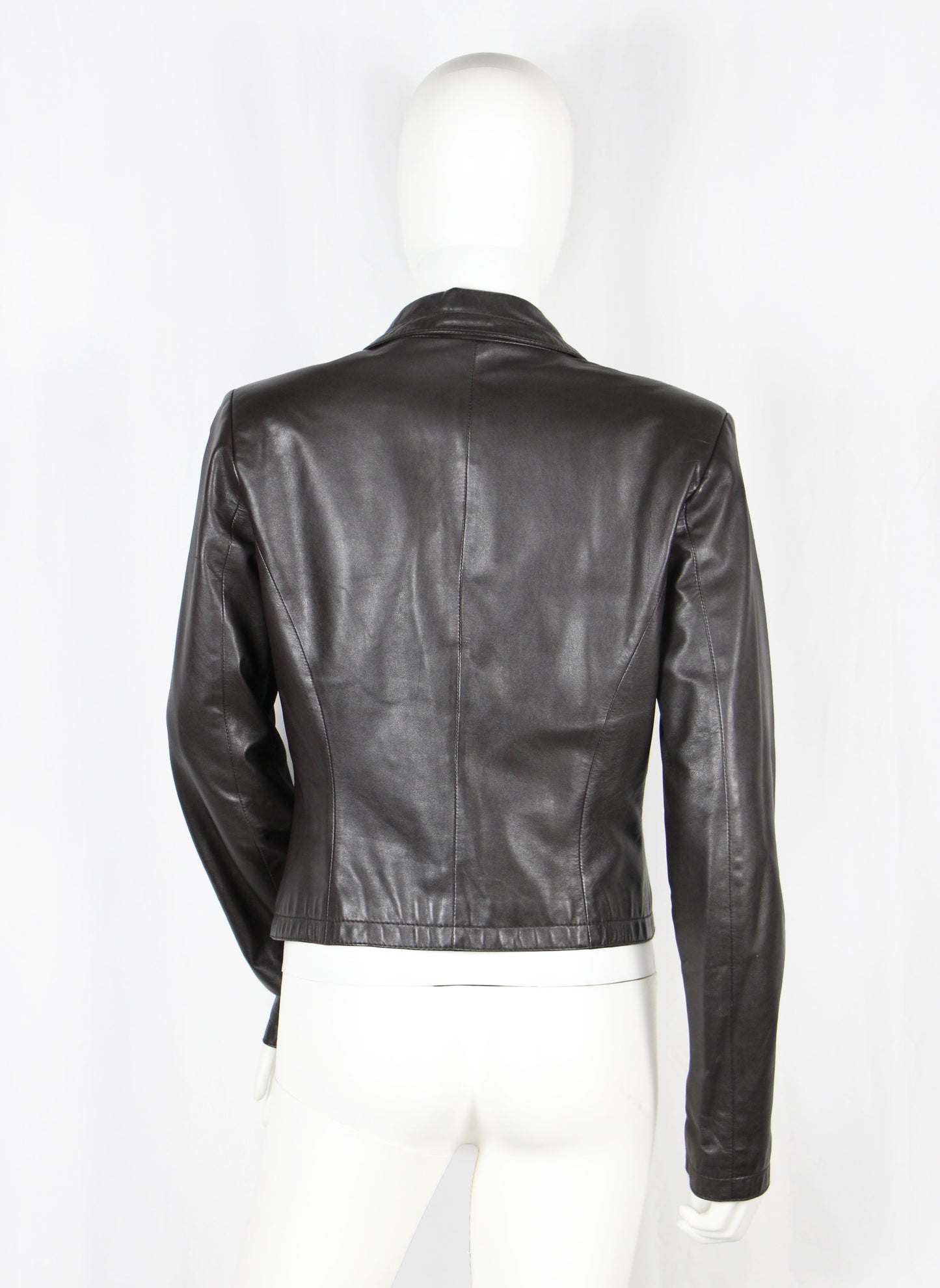 DIRK BIKKEMBERGS BROWN LEATHER JACKET - S/S 2003
