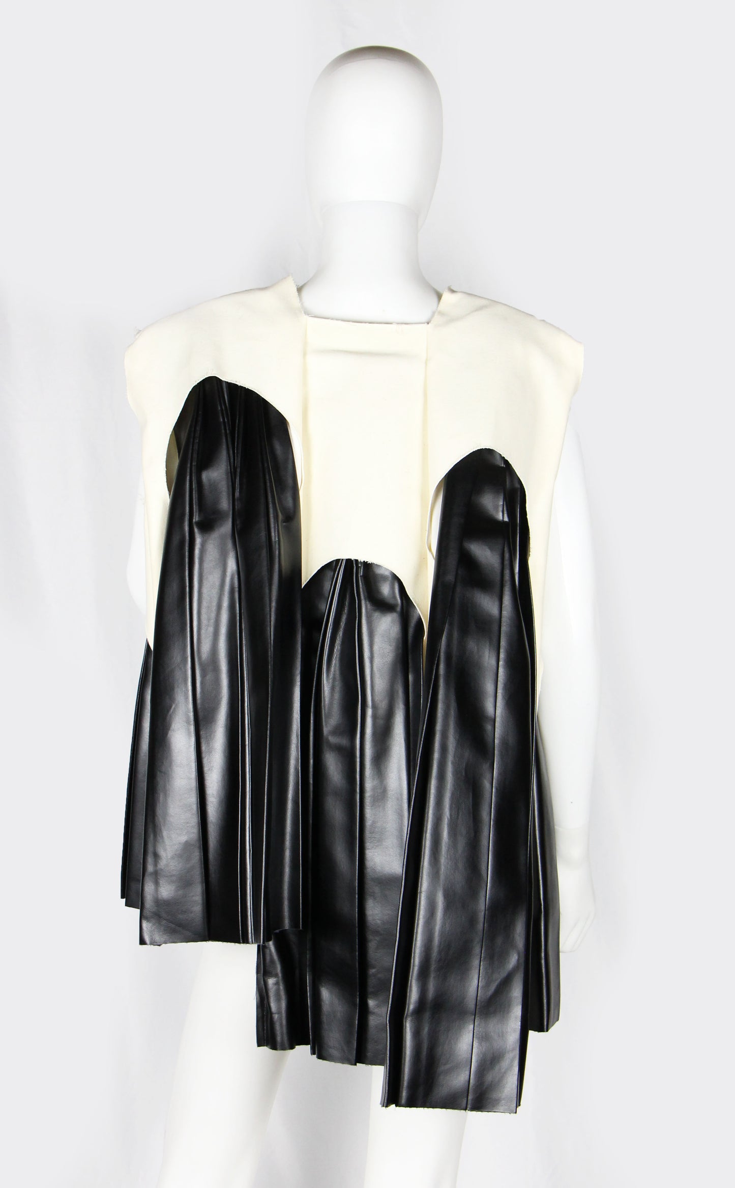 COMME DES GARÇONS VEGAN LEATHER PANEL TOP - S/S 2014