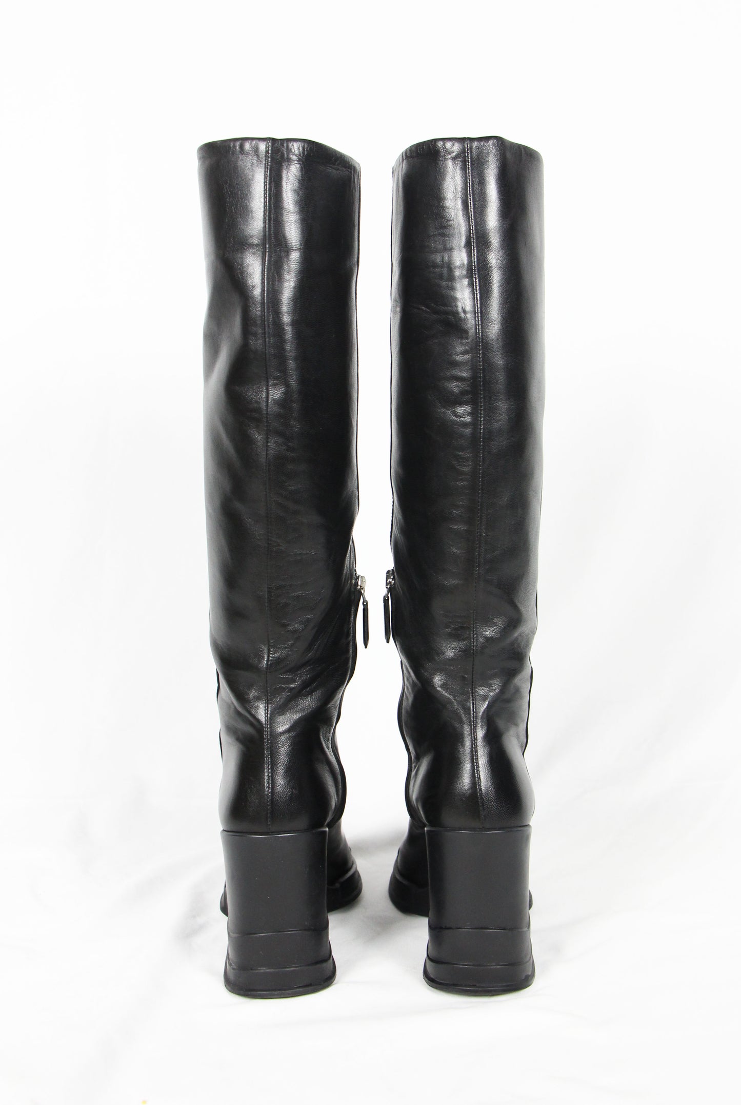 PRADA BLACK WEDGE BOOTS - F/W 2014