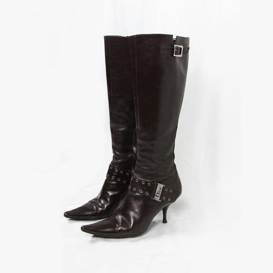 DIOR BY JOHN GALLIANO BROWN BOOTS - S/S 2002