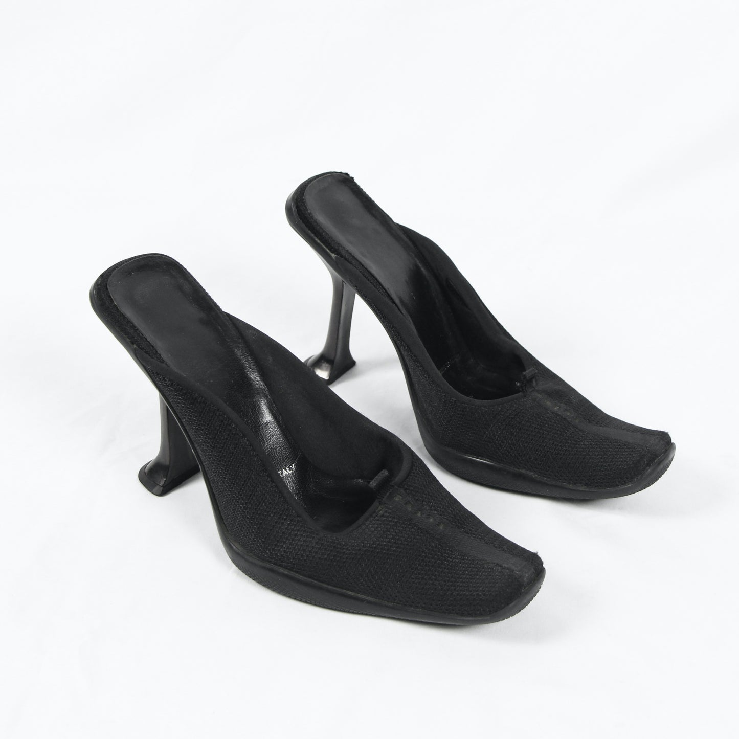 PRADA BLACK MESH MULES - F/W 1999