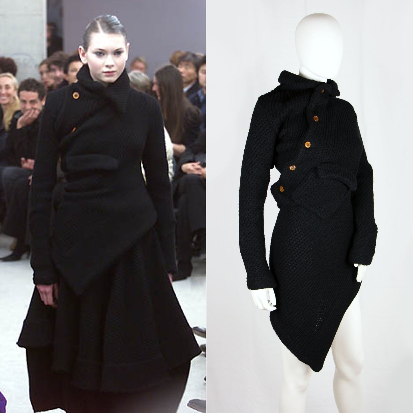 COMME DES GARCONS TWISTED BLACK KNIT - F/W 2002