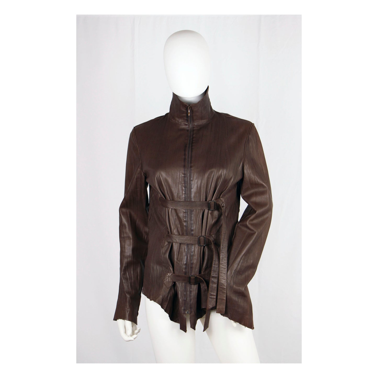 JEAN-PAUL GAULTIER LEATHER STRAP JACKET - F/W 2003