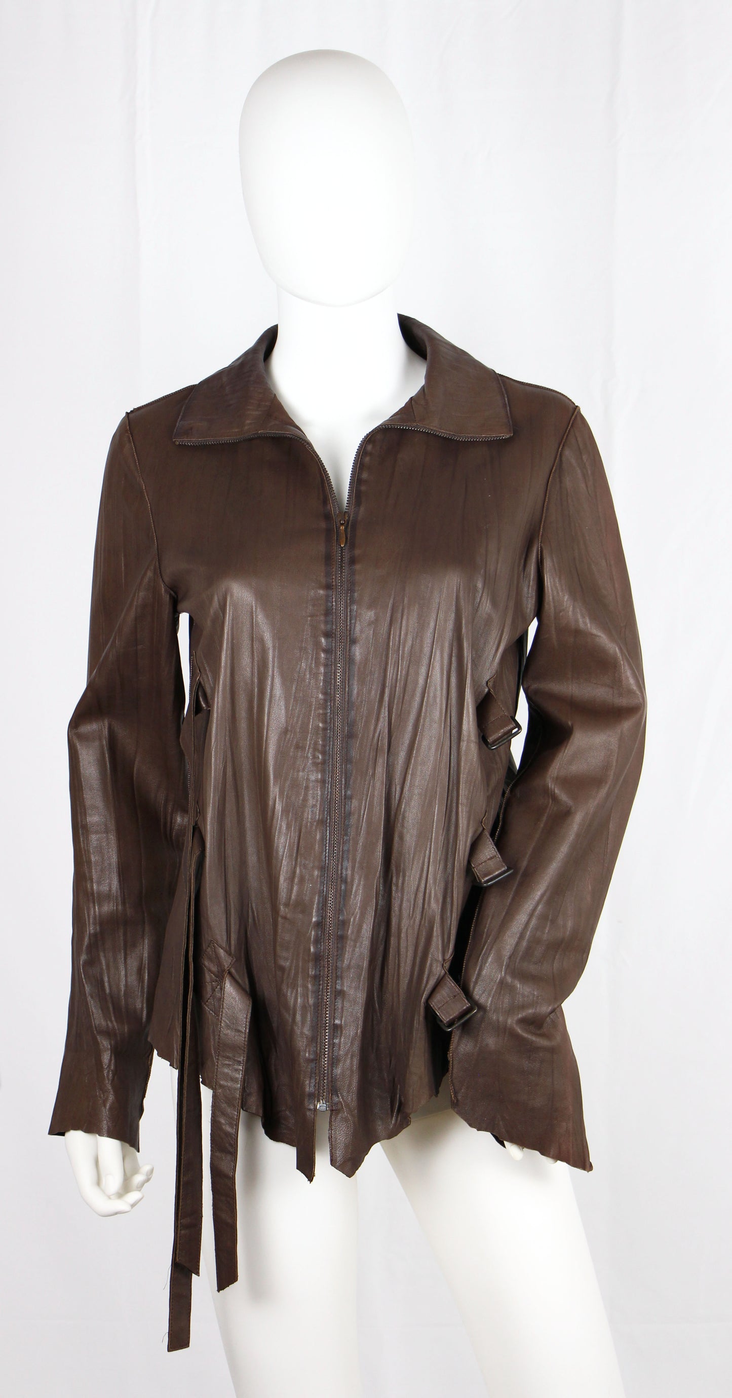 JEAN-PAUL GAULTIER LEATHER STRAP JACKET - F/W 2003