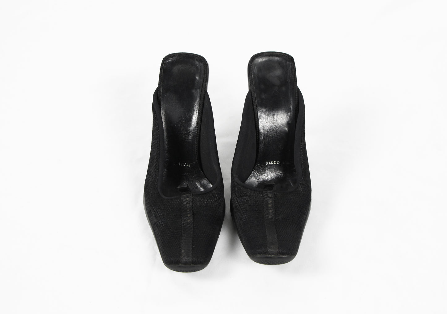 PRADA BLACK MESH MULES - F/W 1999